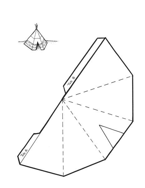 Вигвам из бумаги развертка