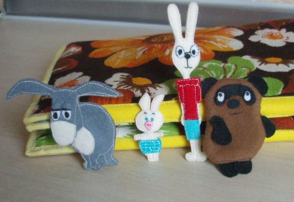 Герои мультфильмов из фетра