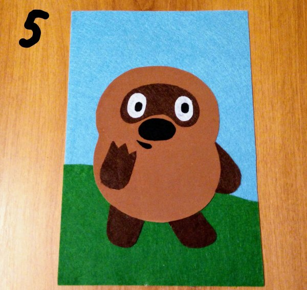 Винни пух поделка из бумаги