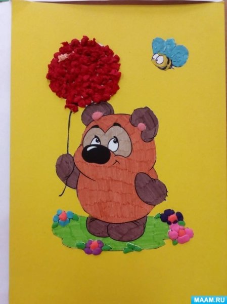 Аппликация Винни пух