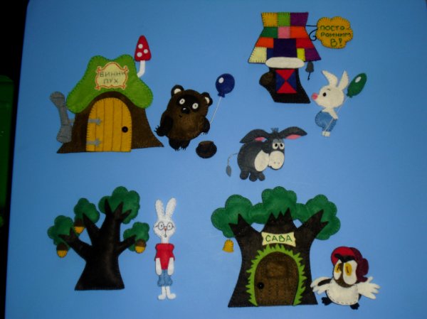 Герои вини пуха из фетра