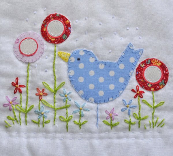 Ручная вышивка с аппликацией