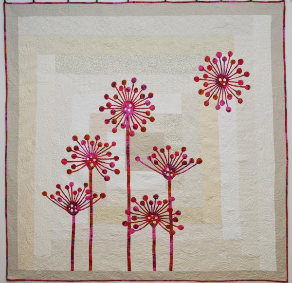 Ткань вышивка одуванчик