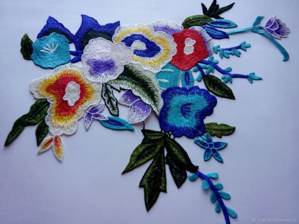 Аппликация вышитые цветы