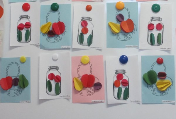 Аппликация подготовительная группа витаминки