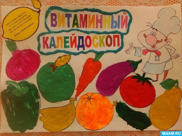 Плакат на тему витамины наши друзья