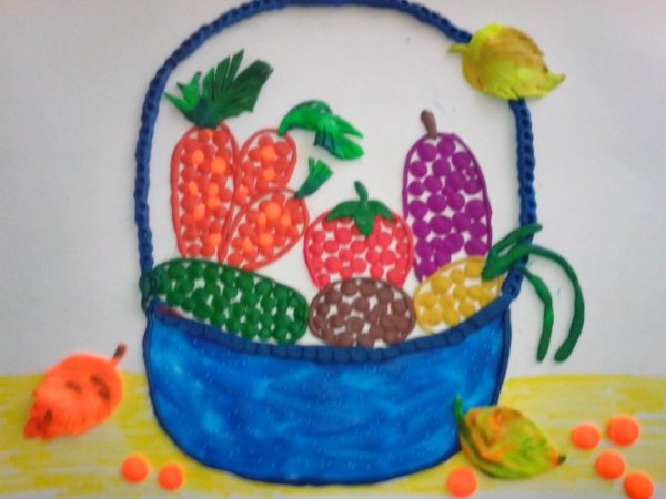 Пластилинография фрукты