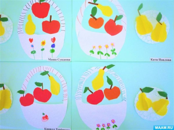 Аппликация на тему овощи