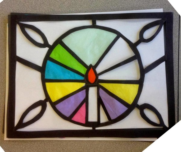 Витраж на картоне