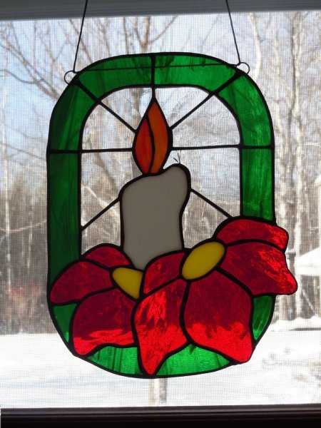 Витражи из цветной бумаги