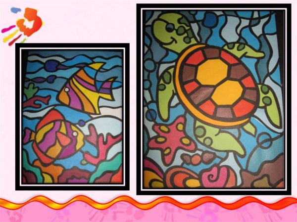 Витраж аппликация