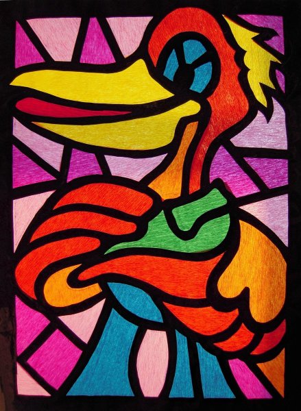 Витражное рисование для детей