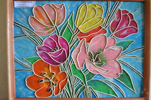 Рисование пластилином на стекле