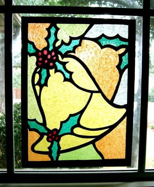 Витражи из цветной бумаги