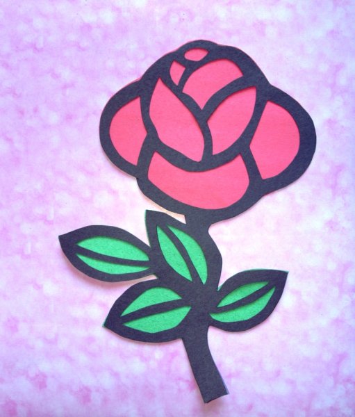 Витражи из цветной бумаги