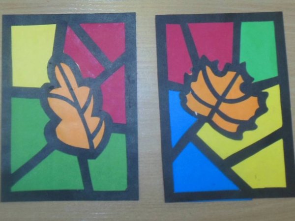 Витражи из цветной бумаги