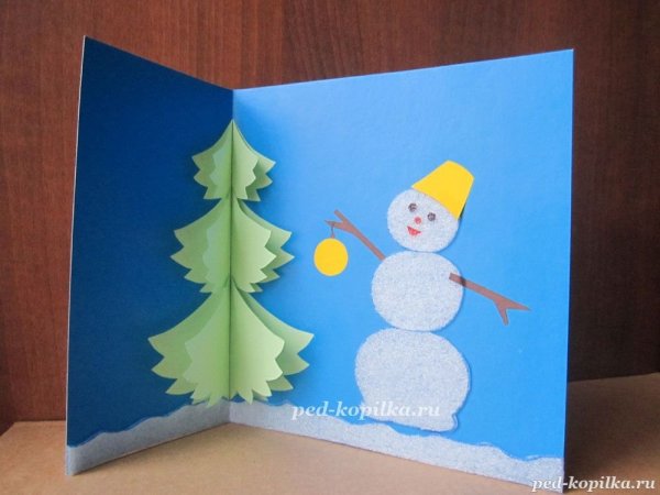 Новогодняя открытка своими руками
