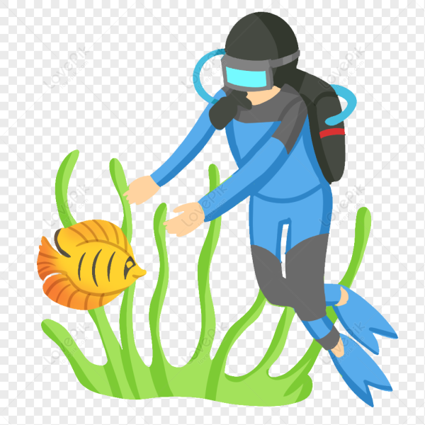 Отрисовки аквалангист