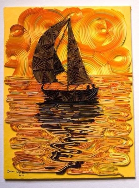 Море из квиллинга