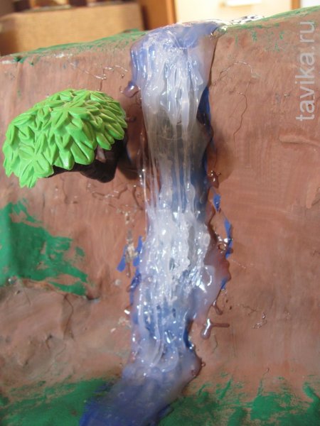 Макет водопада