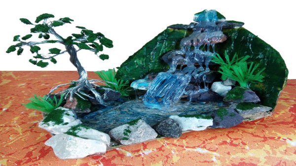 Диорама ландшафт водопад