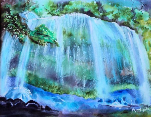 Водопад рисунок