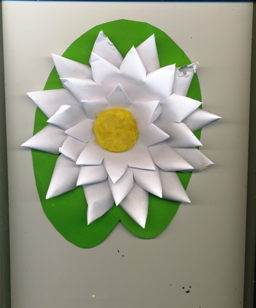 Поделка объемный цветок