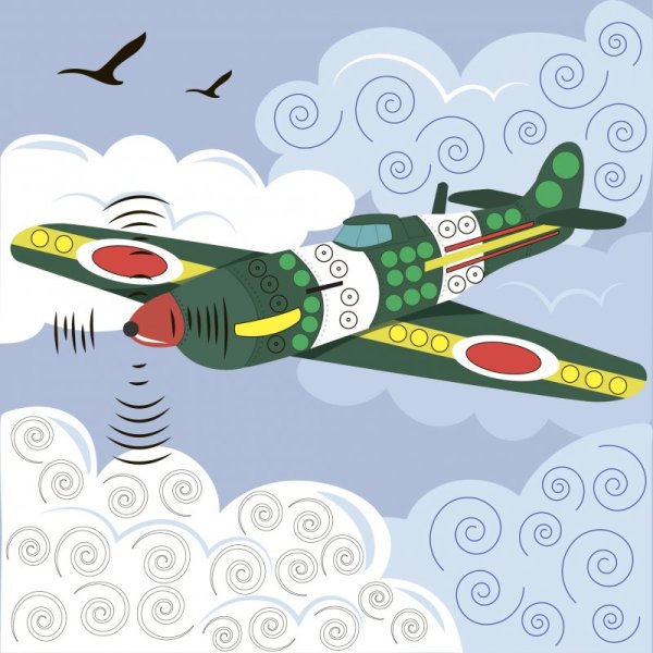 Самолет аппликация на одежду