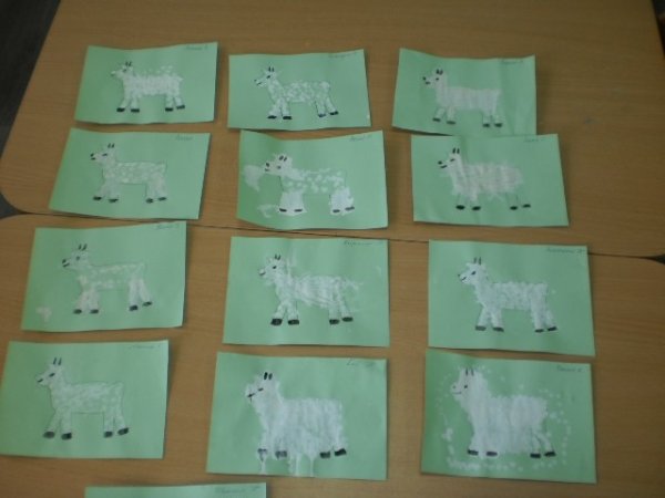 Аппликация волк и семеро козлят во второй младшей группе