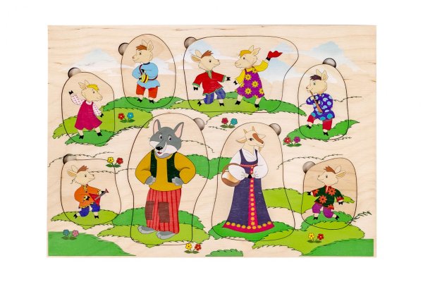 Конусный настольный театр волк и семеро козлят