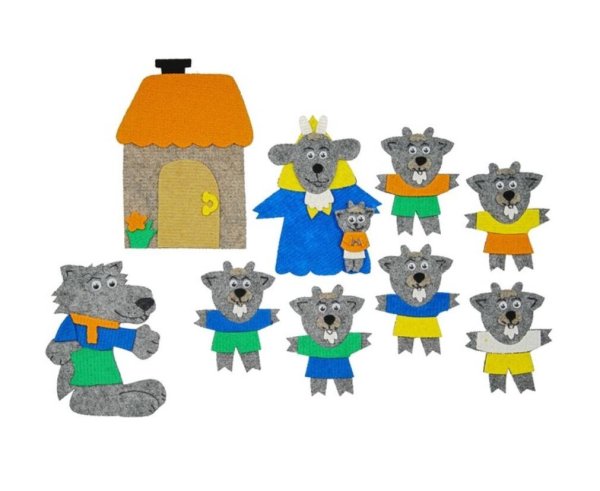 Плоскостной театр волк и семеро козлят