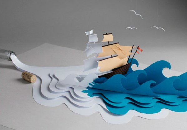 Волны из картона