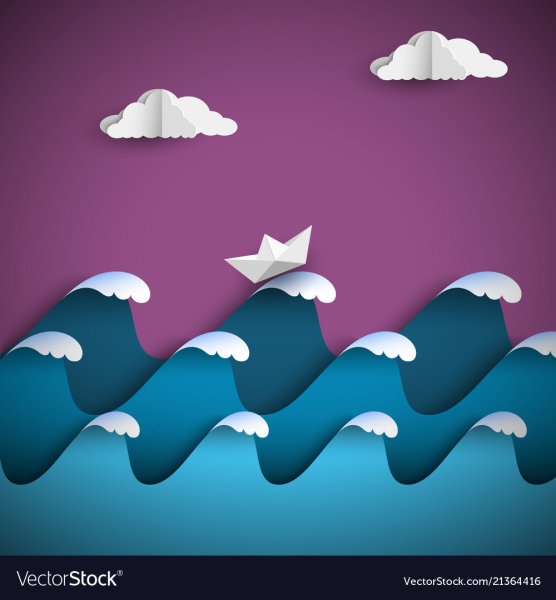 Волны из картона