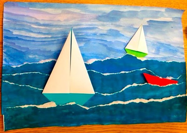 Аппликация на тему море