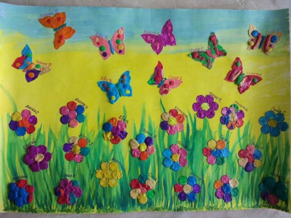 Пластилинография лето старшая группа