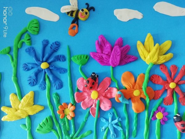 Цветочная Поляна пластилинография