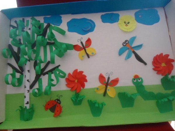 Аппликация летняя Полянка