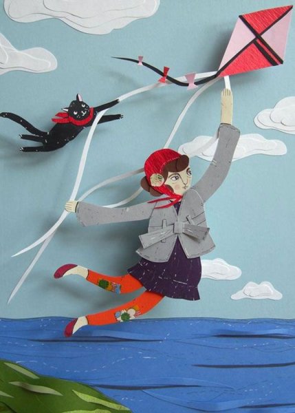 Объёмная аппликация из бумаги