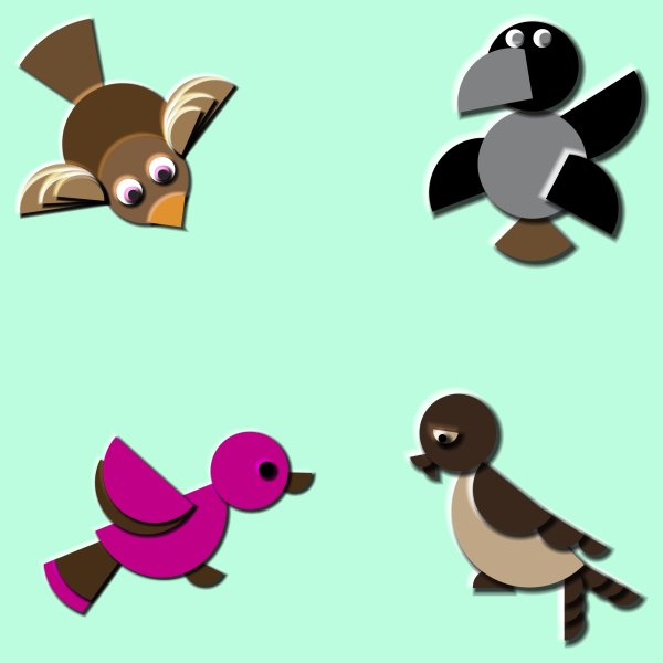 Птицы аппликация для детей