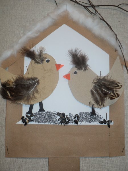 Зимняя птичка поделка