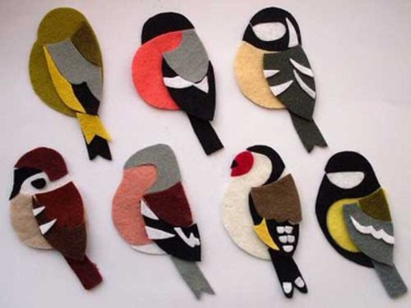 Птичка из фетра