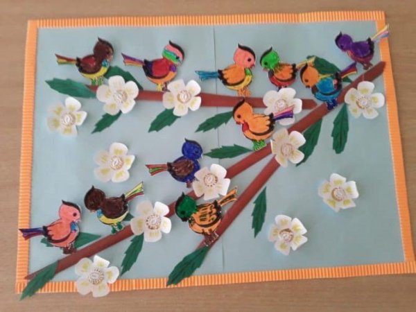 Аппликация на тему Весна