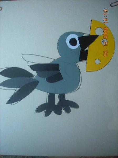 Аппликация ворона