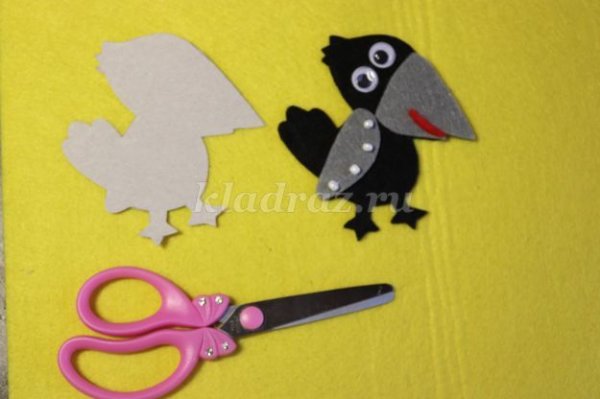 Ворона из фетра своими руками