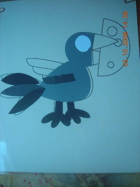 Аппликация ворона в средней группе