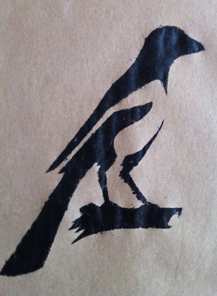 Аппликация вороны