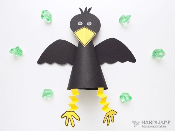 Аппликация вороны