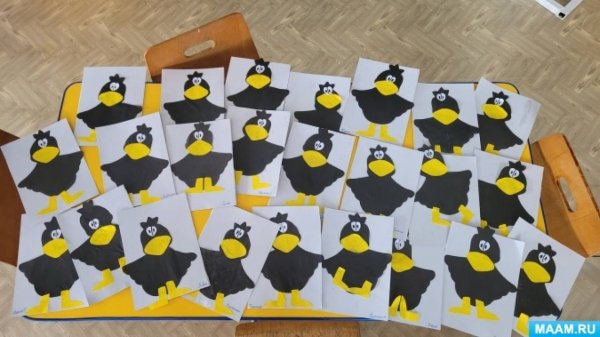 Аппликация ворона