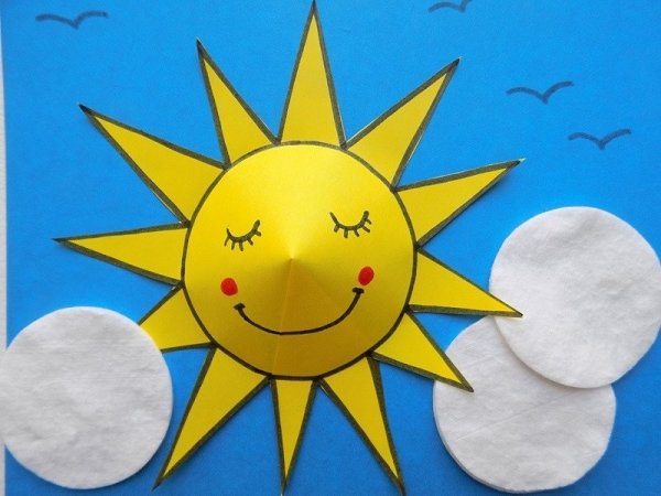 Поделка солнышко из бумаги