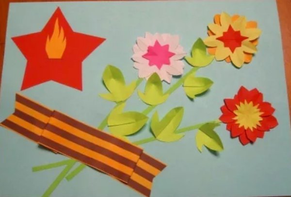 Аппликация ко Дню Победы в детском саду